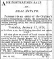 Dec 1877 - OliverLathrop Estate Sale - Montrose Democrat