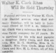 Obituary-Walter K Clark - 19 Sep 1923